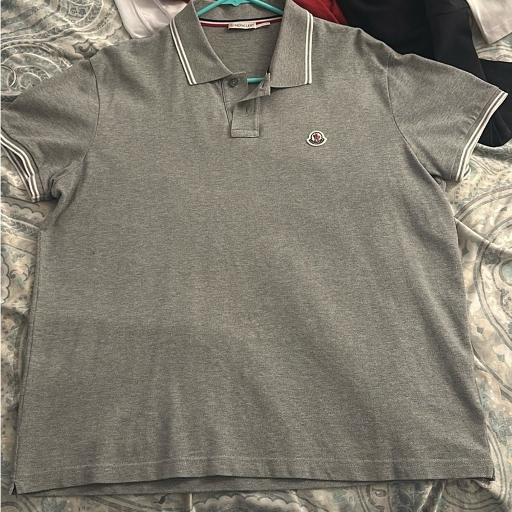 Moncler Gray Polo Shirt for Men